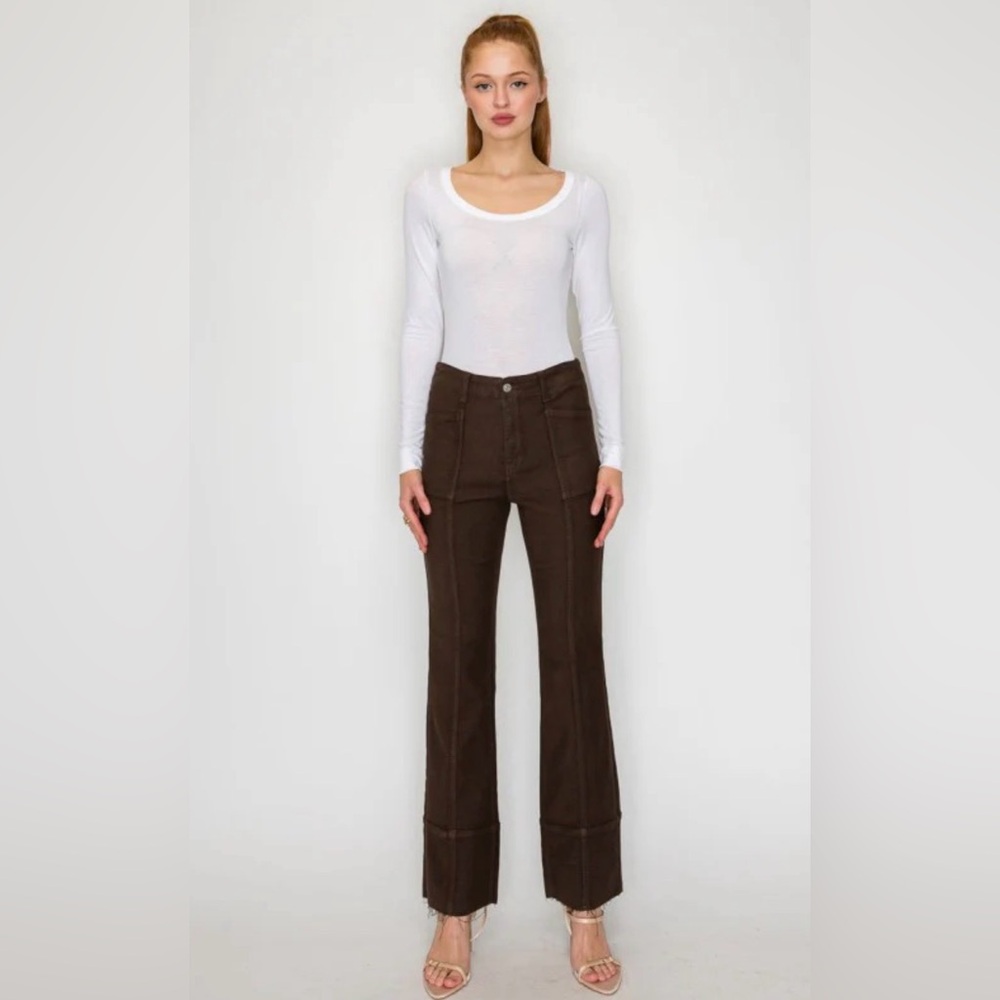 Motel Rocks Dark Brown Denim Pants